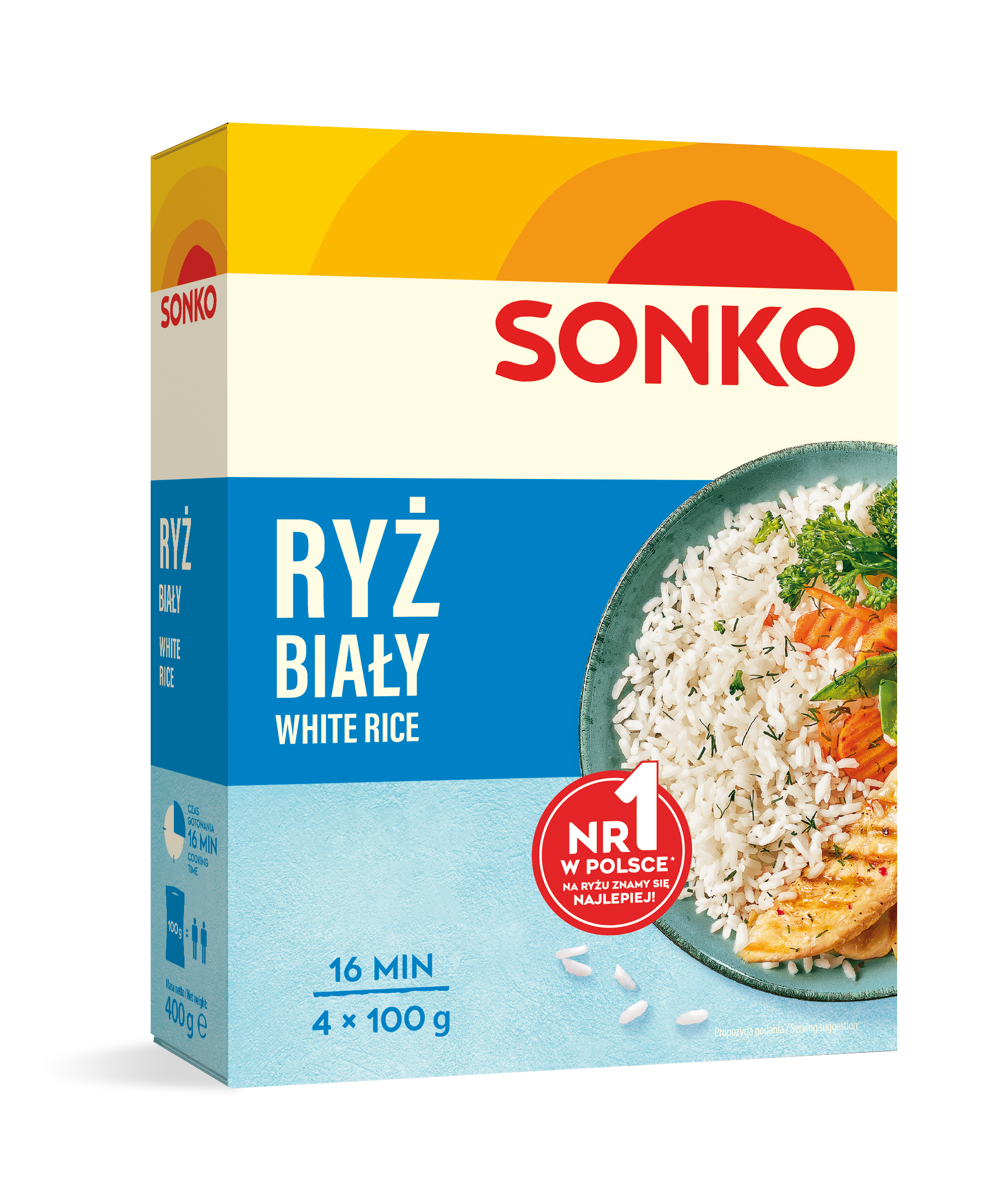 SONKO Ryż biały 4 x 100 g