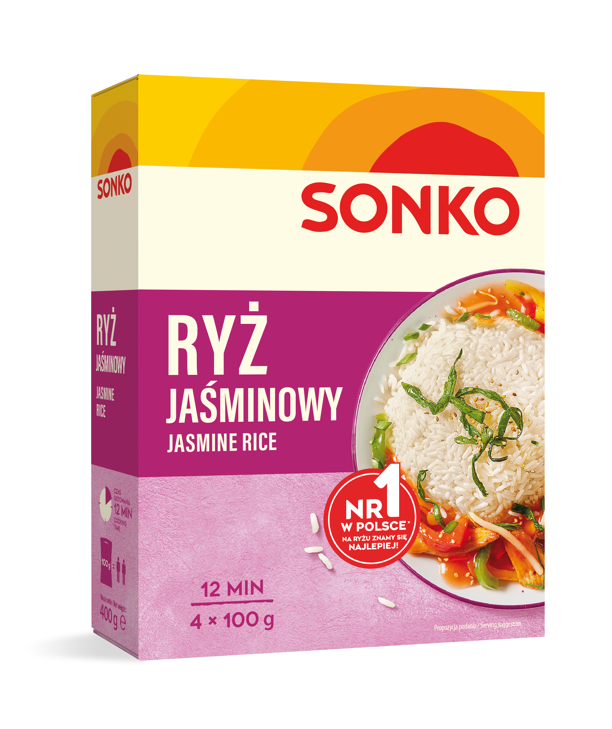 SONKO Ryż jaśminowy 4 x 100 g