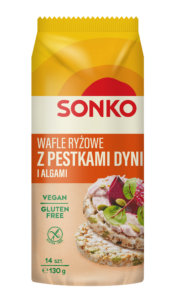 Wafle ryżowe z pestkami dyni i algami 130 g