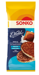 Wafle ryżowo-kukurydziane w czekoladzie mocno mlecznej E.Wedel 65 g