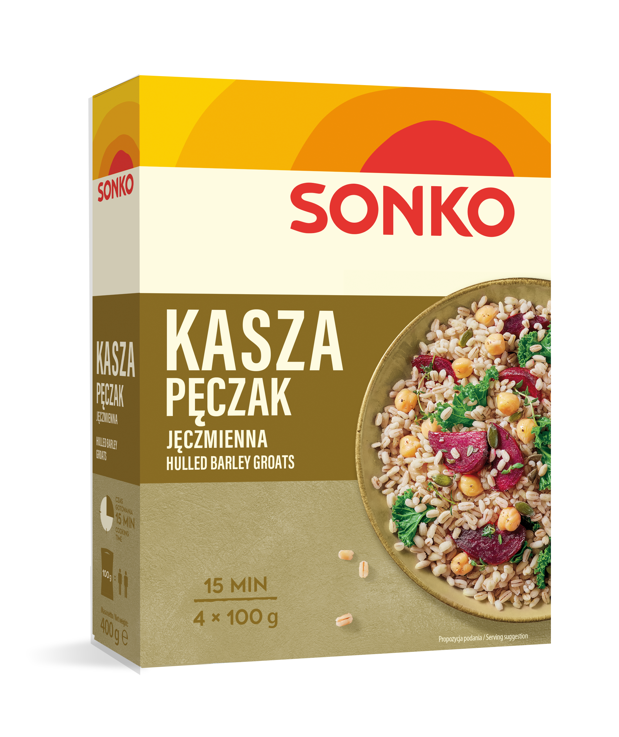 SONKO Kasza jęczmienna pęczak 4 x 100 g