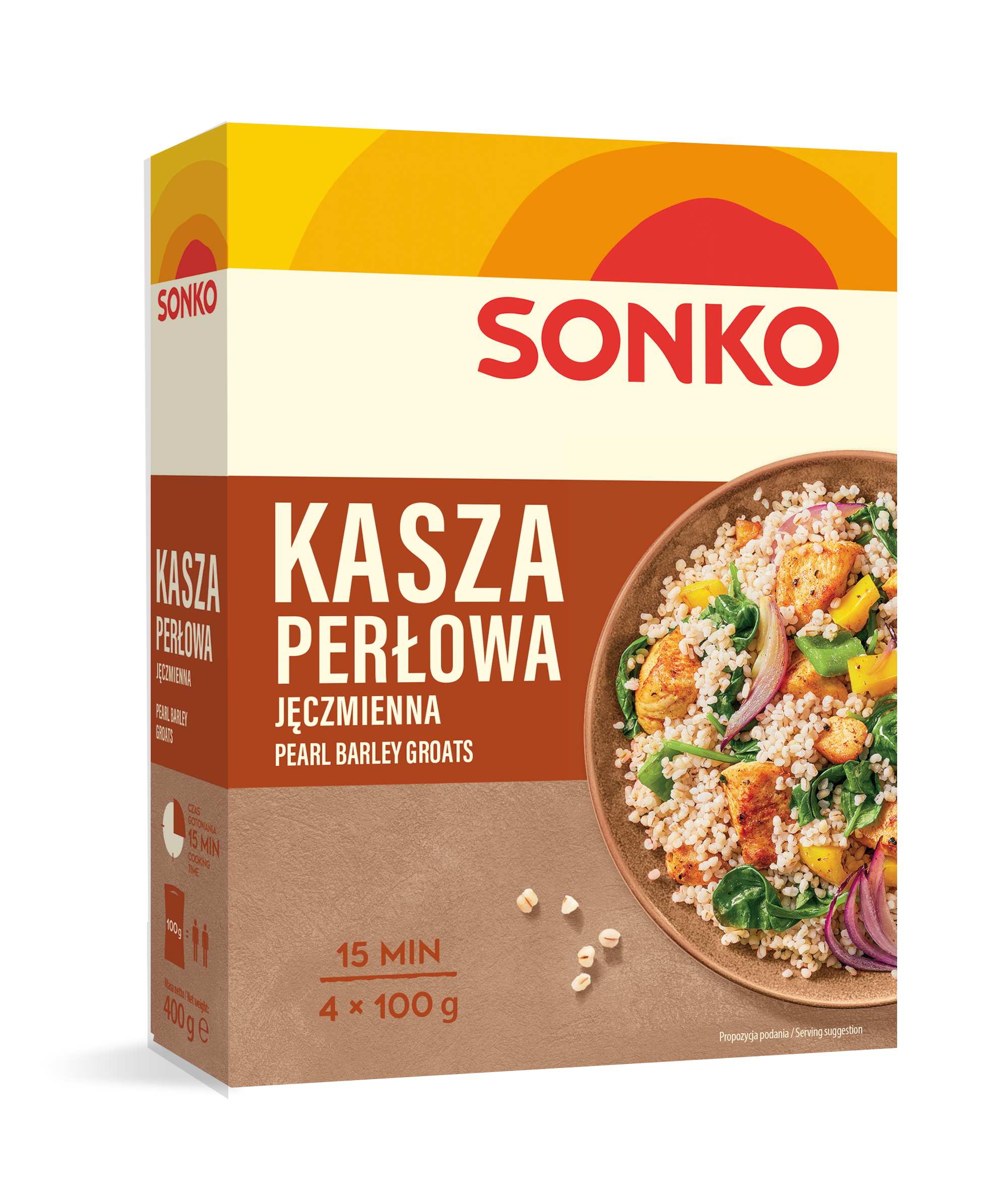 SONKO Kasza jęczmienna perłowa 4 x 100 g