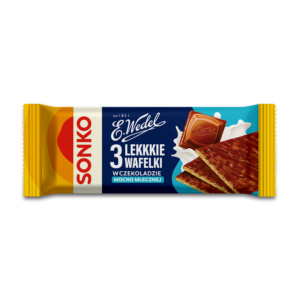 3 lekkkie wafelki w czekoladzie mocno mlecznej E.Wedel 36 g