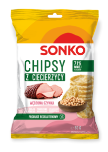 Chipsy z ciecierzycy o smaku wędzonej szynki 60 g