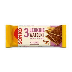 3 lekkkie wafelki 3 ziarna w czekoladzie mlecznej 36 g