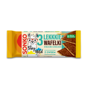 3 lekkkie wafelki z owsem w czekoladzie mlecznej 36 g