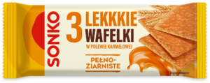 NOWOŚĆ – 3 Lekkkie wafelki w polewie karmelowej 35 g