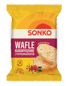 Wafle kukurydziane z pieprzem różowym 35 g