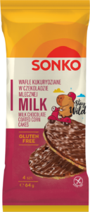 Wafle kukurydziane w czekoladzie mlecznej 64 g