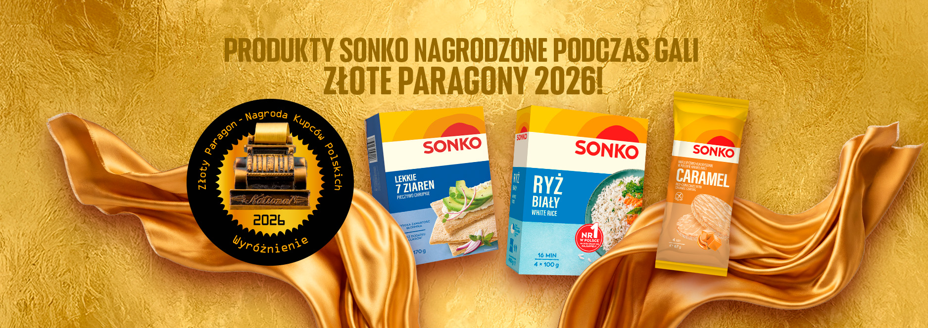 Produkty Sonko nagrodzone podczas Gali Złote Paragony 2026! 