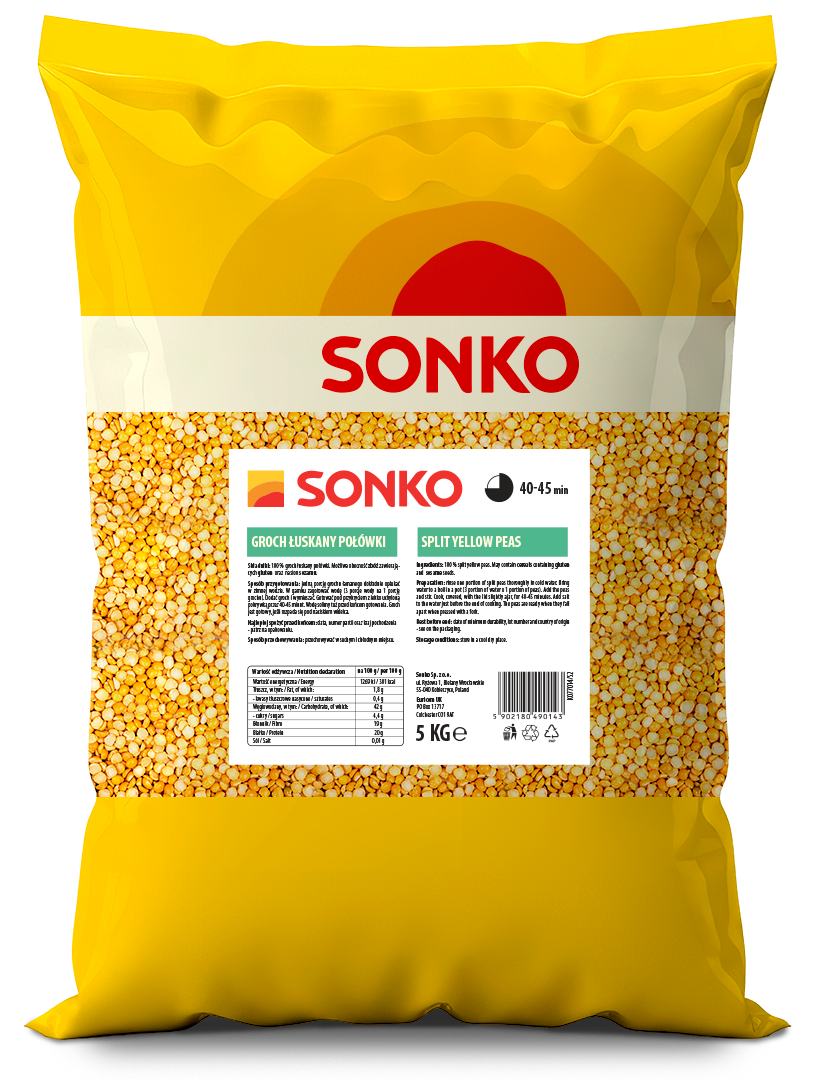 Sonko Groch łuskany połówki 5 kg