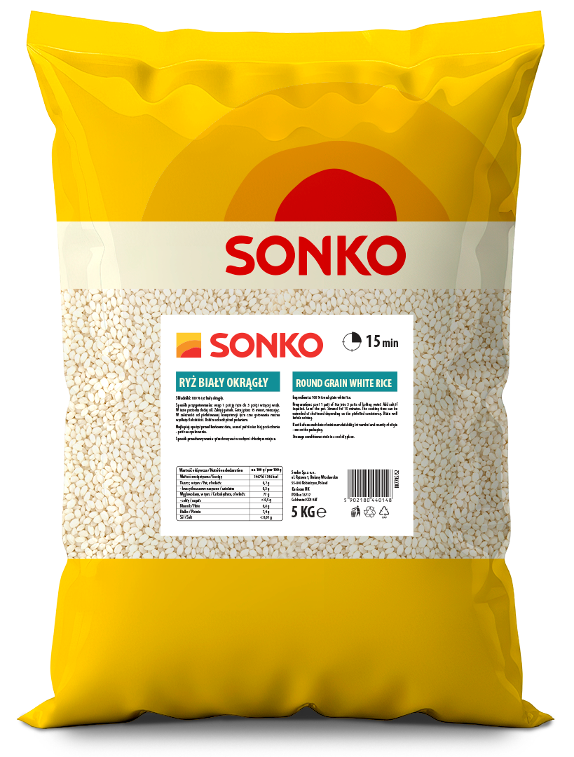 Sonko Ryż biały okrągły 5 kg